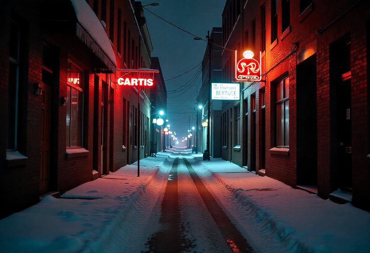 Dark alley in Nashville with haunted bars and historic crime scenes